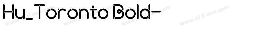 Hu_Toronto Bold字体转换